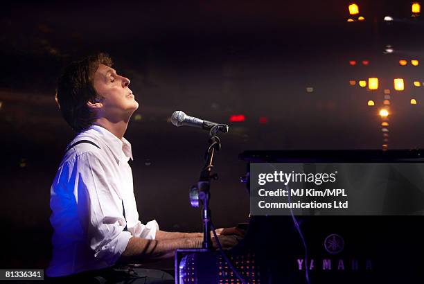 Paul McCartney performs during the Liverpool Sound concert, held at Anfield Stadium on June 1, 2008 in Liverpool, England.