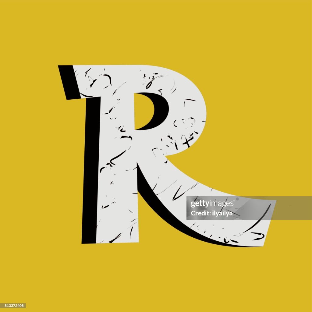 90s Letter R Retro Letter R High-Res Vector Graphic - Getty Images