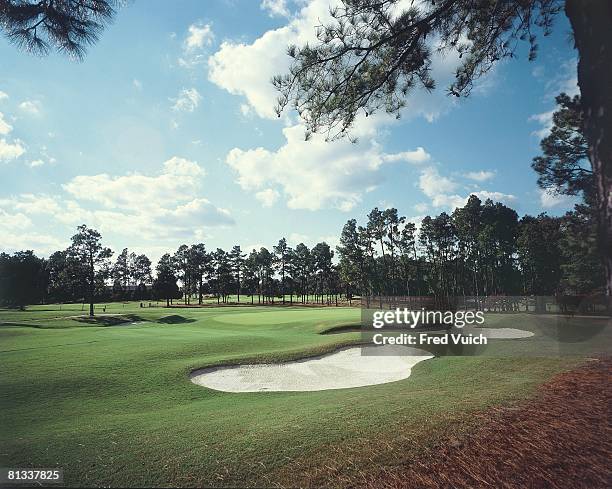 Golf: Scenic view of 16th hole at Pinehurst Resort, Pinehurst, NC