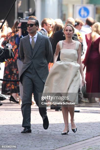 Andres Santo Domingo and his wife Lauren Santo Domingo during the wedding of Prince Ernst August of Hanover jr., Duke of Brunswick-Lueneburg, and his...