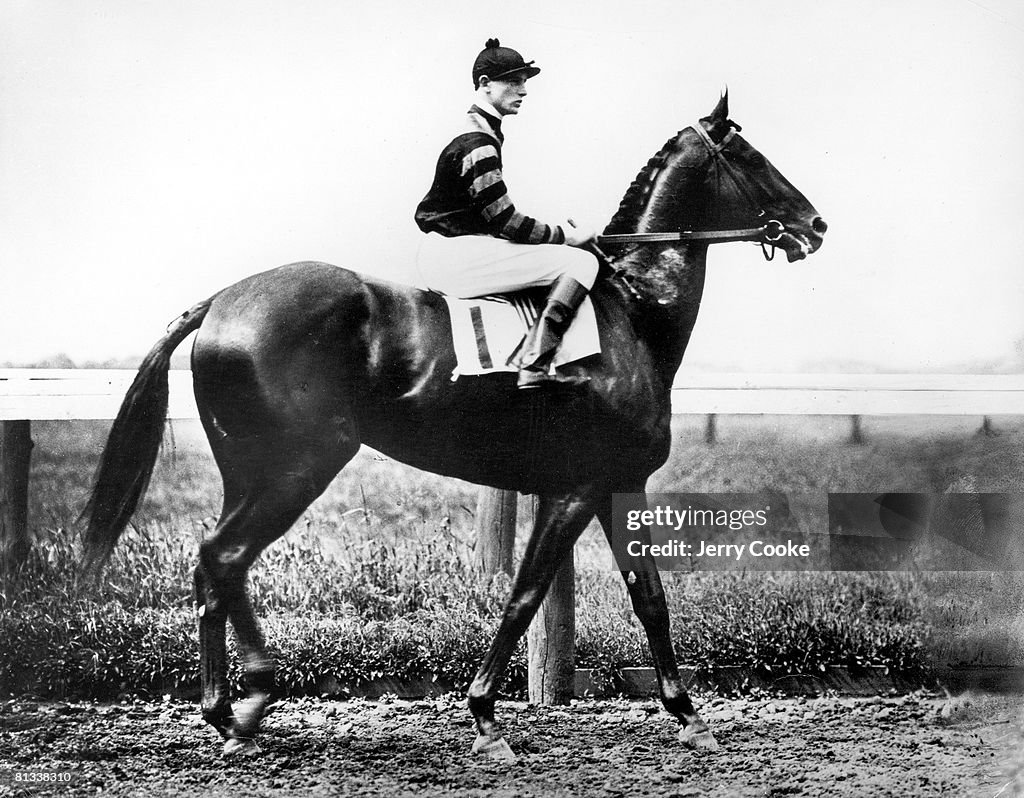 Clarence Kummer Aboard Man O War At Belmont Park Elmont NY News clarence-kummer-aboard-man-o-war-at-belmont-park-elmont-ny-news