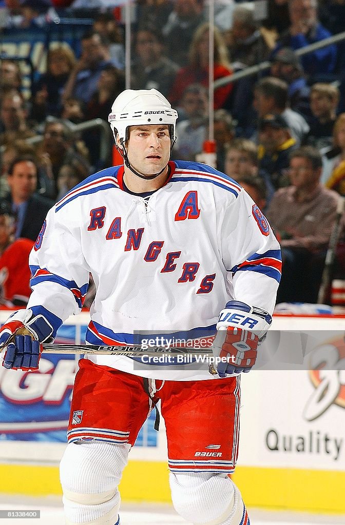 Lindros New York Rangers Eric Lindros on ice during game vs Buffalo Sabres ...