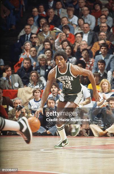 College Basketball: NCAA Playoffs, Michigan State Magic Johnson in action vs Kentucky, Dayton, OH 3/18/1978