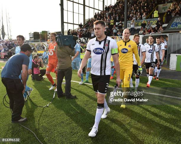Louth , Ireland - 12 July 2017; Dundalk captain Brian Gartland before the UEFA Champions League Second Qualifying Round first leg match between...