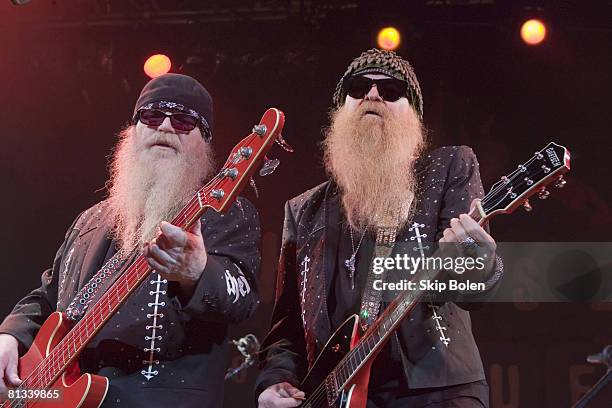 Bassist Dusty Hill and guitarist Billy Gibbons of ZZ Top