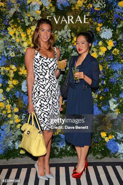 Guest and Ying Trangkasombut attend swimwear brand Evarae's Summer Party to preview the new SS18 collection at Embassy Gardens on July 12, 2017 in...
