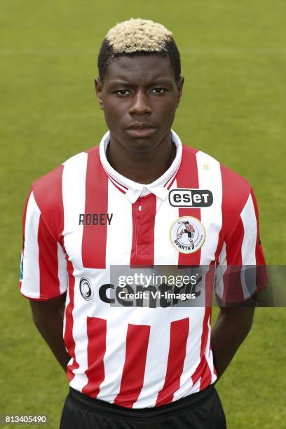 Ragnar Ache during the team presentation of Sparta Rotterdam on July 12, 2017 at the training centre nieuw Terbregge in Rotterdam, The Netherlands.