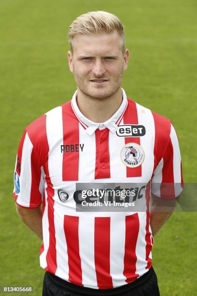 Mart Dijkstra during the team presentation of Sparta Rotterdam on July 12, 2017 at the training centre nieuw Terbregge in Rotterdam, The Netherlands.