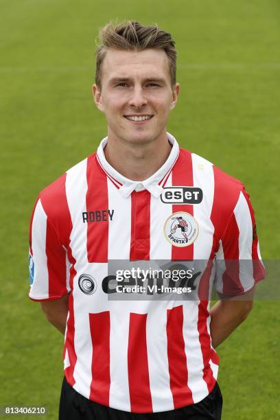 Janne Saksela during the team presentation of Sparta Rotterdam on July 12, 2017 at the training centre nieuw Terbregge in Rotterdam, The Netherlands.