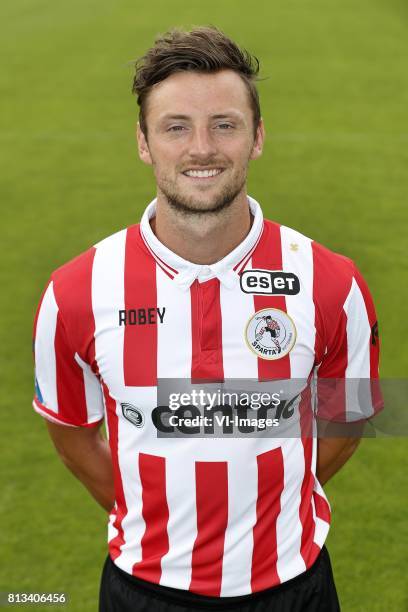 Bart Vriends during the team presentation of Sparta Rotterdam on July 12, 2017 at the training centre nieuw Terbregge in Rotterdam, The Netherlands.