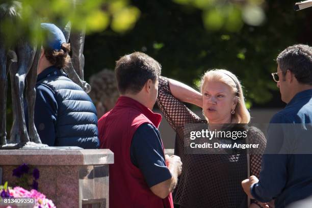 Ginni Rometty , chief executive officer of IBM, attends second day of the annual Allen & Company Sun Valley Conference, July 12, 2017 in Sun Valley,...