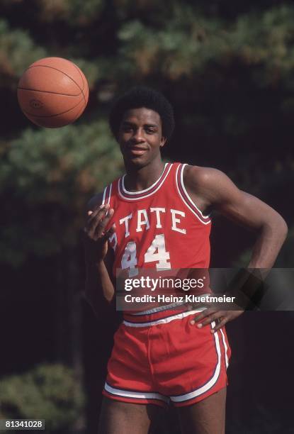 Coll, Basketball: Portrait of North Carolina State David Thompson, Raleigh, NC