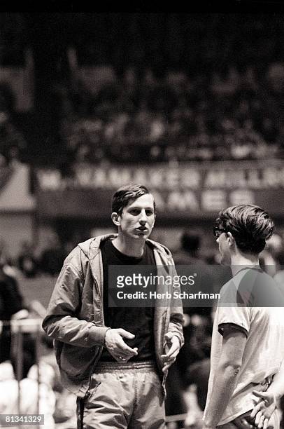 Track & Field: Millrose Games, USA Dick Fosbury before pole vault competition at Madison Square Garden, New York, NY 1/31/1969