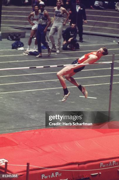 Track & Field: Millrose Games, USA Dick Fosbury in high jump action at Madison Square Garden, New York, NY 1/31/1969