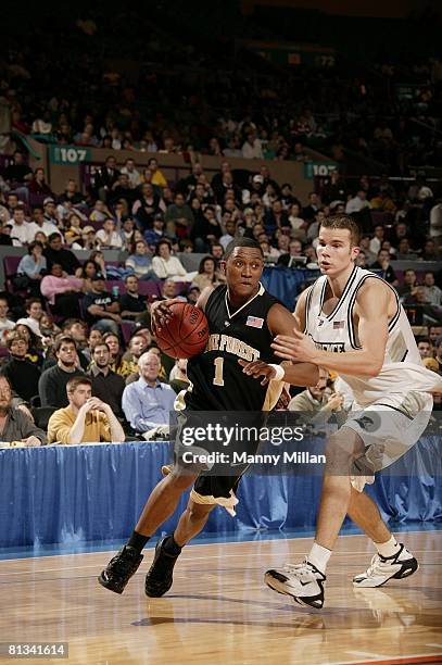 College Basketball: NIT preseason playoffs, Wake Forest Justin Gray in action vs Providence Tuukka Kotti , New York, NY