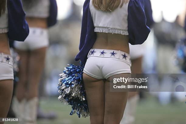 Football: Dallas Cowboys cheerleader during game vs New Orleans Saints, Irving, TX