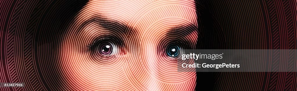 Close-up dos olhos de uma mulher