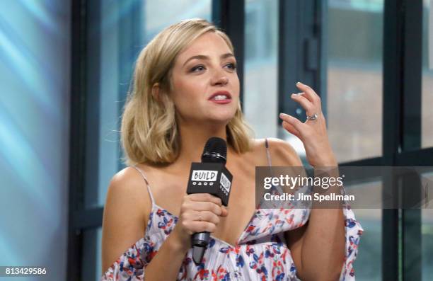 Actress Abby Elliott attends Build to discuss the show "Odd Mom Out" at Build Studio on July 12, 2017 in New York City.