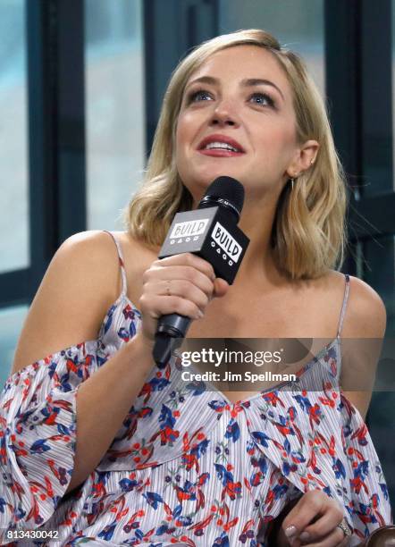 Actress Abby Elliott attends Build to discuss the show "Odd Mom Out" at Build Studio on July 12, 2017 in New York City.