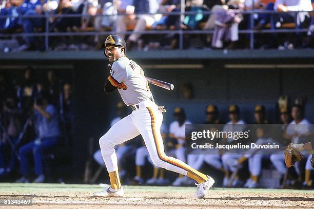 Baseball: San Diego Padres Alan Wiggins in action vs Pittsburgh Pirates, San Diego, CA 4/5/1984