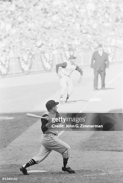 Baseball: World Series, Pittsburgh Pirates Smokey Burgess in action vs New York Yankees, Bronx, NY 10/9/1960