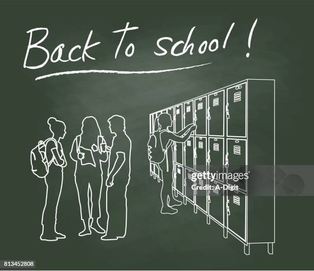 new year same school - school locker stock illustrations