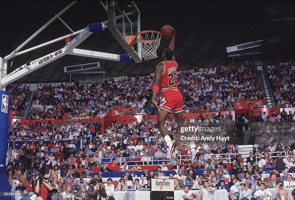 Chicago Bulls Michael Jordan, 1987 NBA Slam Dunk Contest