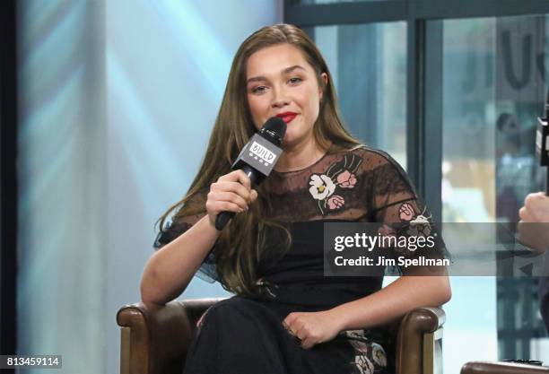 Actress Florence Pugh attends Build to discuss The New Film "Lady Macbeth" at Build Studio on July 12, 2017 in New York City.