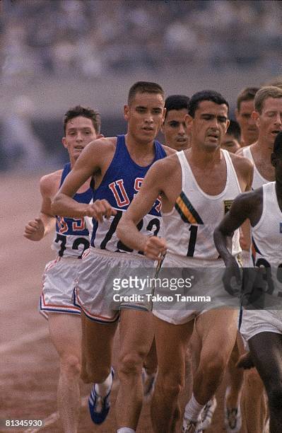 Track & Field: 1964 Summer Olympics, USA Billy Mills in action during 10,000M race, Tokyo, JPN --