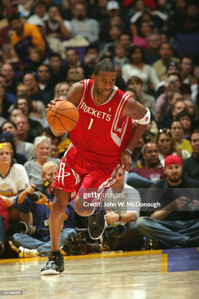 T Mac Rockets Houston Rockets Tracy McGrady in action vs Los Angeles Lakers, Los ...