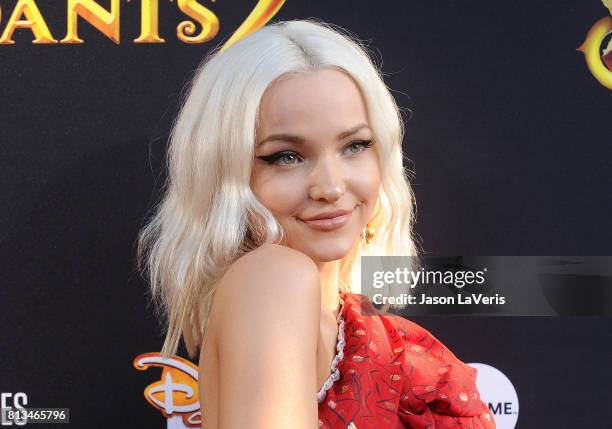 Actress Dove Cameron attends the premiere of "Descendants 2" at The Cinerama Dome on July 11, 2017 in Los Angeles, California.