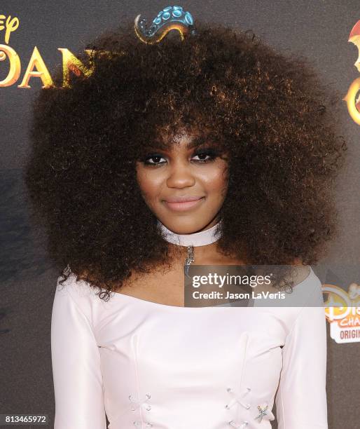 Actress China Anne McClain attends the premiere of "Descendants 2" at The Cinerama Dome on July 11, 2017 in Los Angeles, California.
