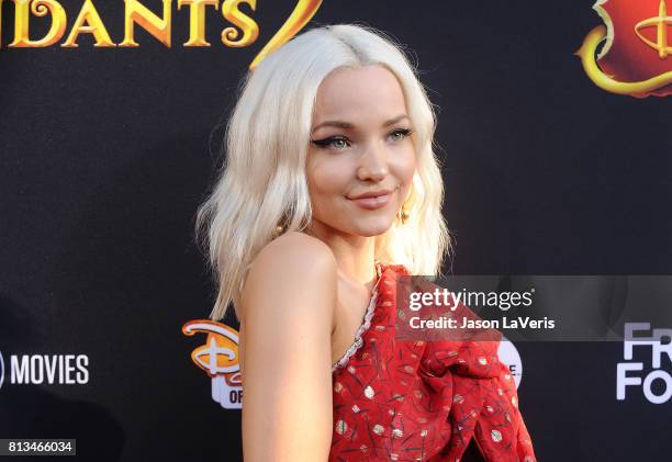 Actress Dove Cameron attends the premiere of "Descendants 2" at The Cinerama Dome on July 11, 2017 in Los Angeles, California.
