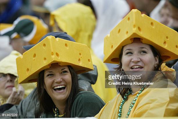Football: Closeup of Green Bay Packers fans during game vs Detroit Lions, Green Bay, WI 9/14/2003