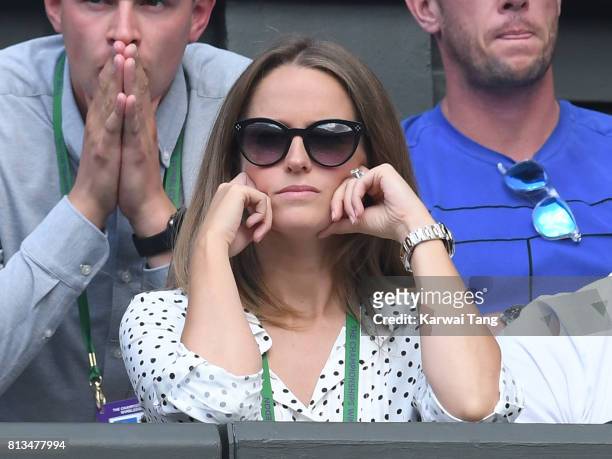 Kim Murray attends day nine of the Wimbledon Tennis Championships at the All England Lawn Tennis and Croquet Club on July 12, 2017 in London, United...