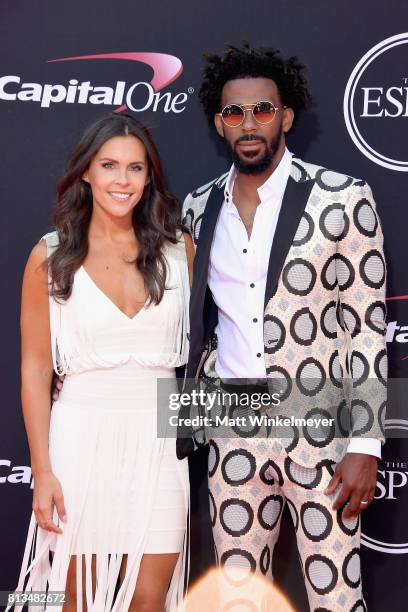 Player Mike Conley Jr. And Mary Conley attend The 2017 ESPYS at Microsoft Theater on July 12, 2017 in Los Angeles, California.