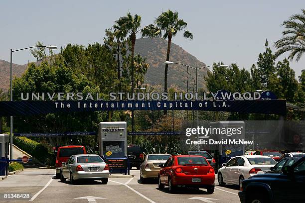 Customers return as Universal Studios theme park re-opens the day after a massive fire swept through the Universal Studios backlot, on June 2, 2008...