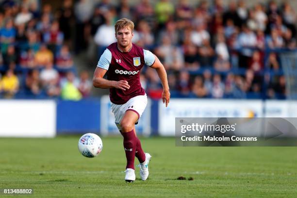 James Bree of Aston Villa during the Pre-Season Friendly between AFC Telford United and Aston Villa at New Bucks Head Stadium on July 12, 2017 in...