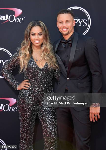 Player Steph Curry and Ayesha Curry attend The 2017 ESPYS at Microsoft Theater on July 12, 2017 in Los Angeles, California.