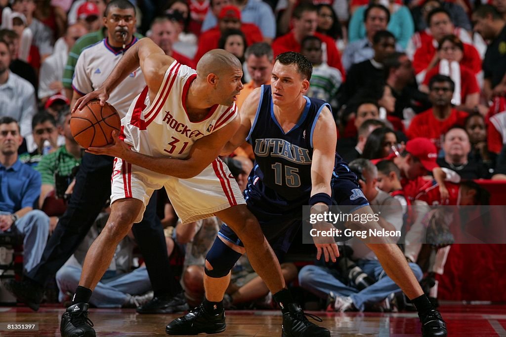 Rockets 2007 NBA Playoffs, Houston Rockets Shane Battier in action vs Utah Jazz ...