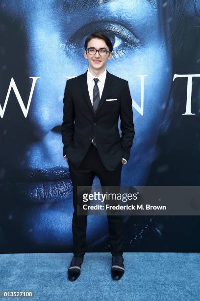 Actor Isaac Hempstead Wright attends the premiere of HBO's "Game Of Thrones" season 7 at Walt Disney Concert Hall on July 12, 2017 in Los Angeles,...