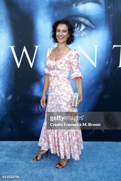 Actor Indira Varma attends the premiere of HBO's "Game Of Thrones" season 7 at Walt Disney Concert Hall on July 12, 2017 in Los Angeles, California.