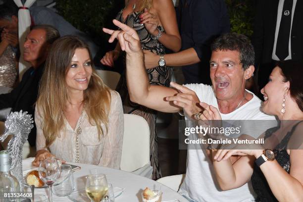 Antonio Banderas and Nicole Kimpel attend 2017 Ischia Global Film & Music Fest on July 12, 2017 in Ischia, Italy.