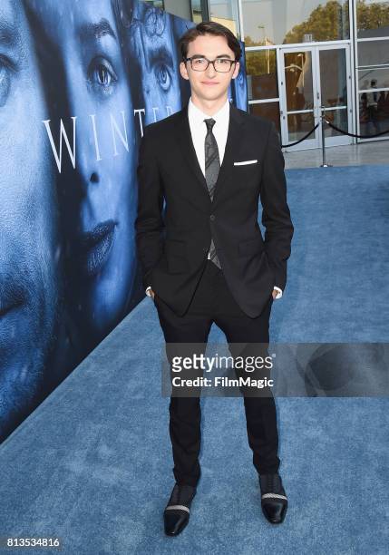 Actor Isaac Hempstead Wright at the Los Angeles Premiere for the seventh season of HBO's "Game Of Thrones" at Walt Disney Concert Hall on July 12,...
