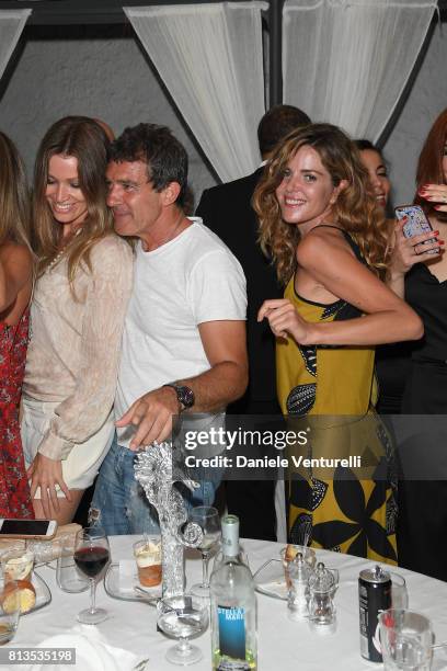 Antonio Banderas, Nicole Kimpel and Elisabetta Pellini attend 2017 Ischia Global Film & Music Fest on July 12, 2017 in Ischia, Italy.