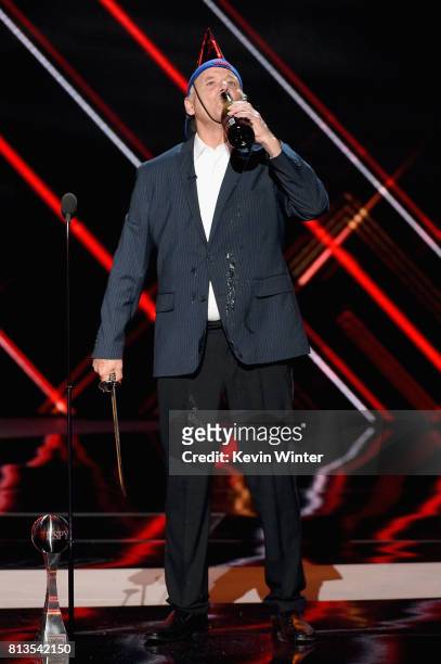 Actor Bill Murray accepts the Best Moment award on behalf of the 2016 World Series champion Chicago Cubs onstage at The 2017 ESPYS at Microsoft...