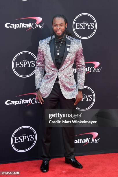 Player Richard Sherman attends The 2017 ESPYS at Microsoft Theater on July 12, 2017 in Los Angeles, California.