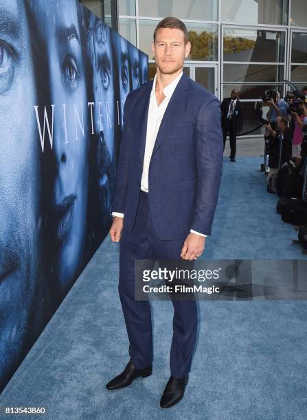 Actor Tom Hopper at the Los Angeles Premiere for the seventh season of HBO's "Game Of Thrones" at Walt Disney Concert Hall on July 12, 2017 in Los...