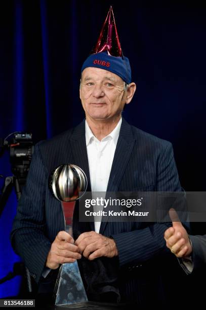Actor Bill Murray poses with the Best Moment award at The 2017 ESPYS at Microsoft Theater on July 12, 2017 in Los Angeles, California.