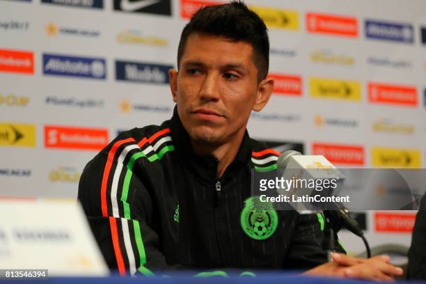 Jesus Molina looks on during the Mexico National Team press conference ahead of it's match against Jamaica at Sports Authority Field at Mile High on...